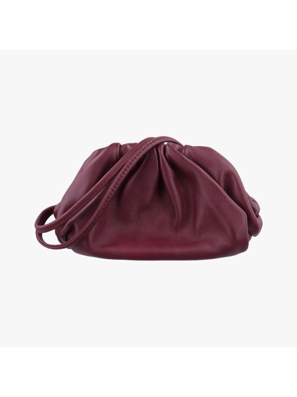 Bottega Veneta the Pouch Wine Red Lambskin